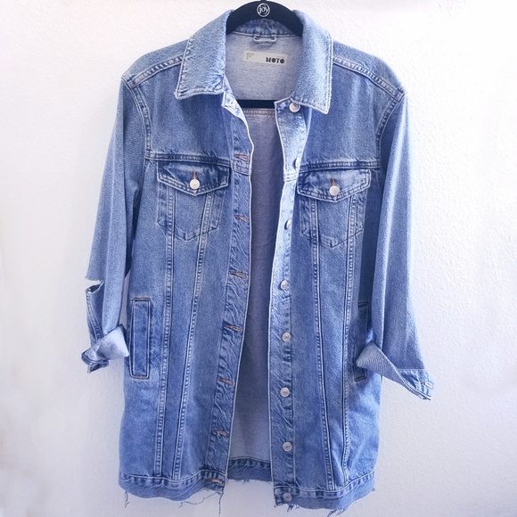 topshop longline denim jacket